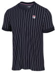 Fila Tennis-Tshirt Stripes navyblau/weiss Herren