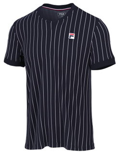 Fila Tennis-Tshirt Stripes navyblau/weiss Herren