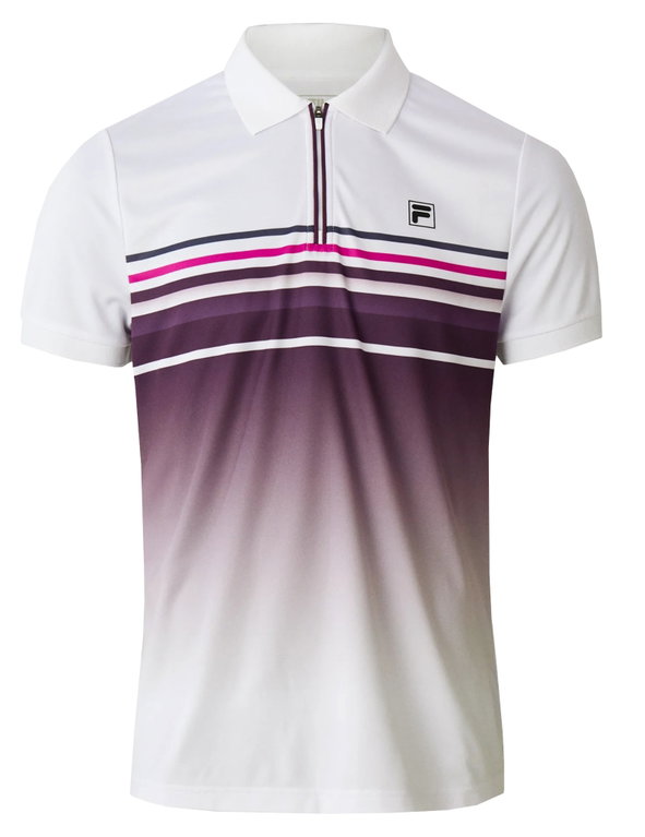 Fila Tennis-Polo Diego (rec. Polyester) weiss/violett Herren