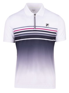 Fila Tennis-Polo Diego (rec. Polyester) weiss/graphitegrau Herren
