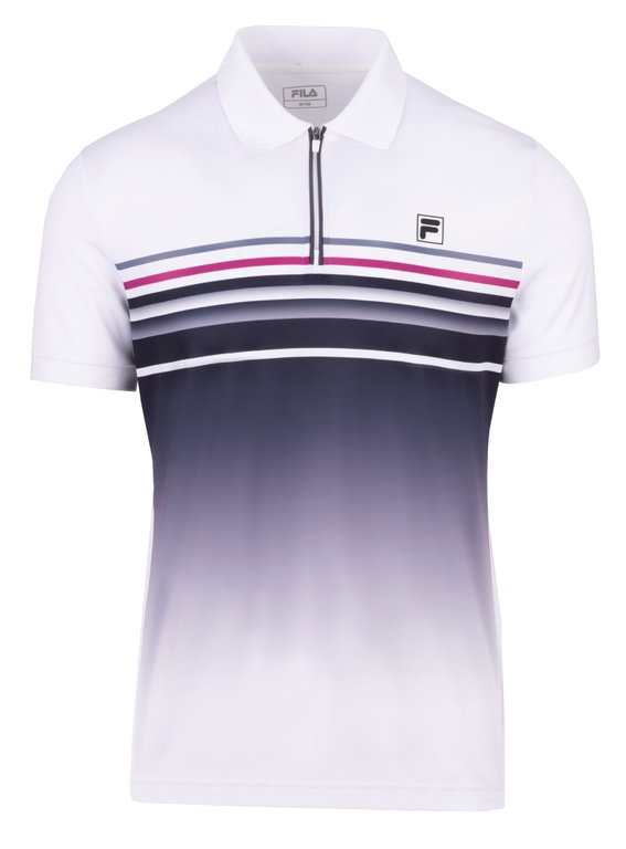 Fila Tennis-Polo Diego (rec. Polyester) weiss/graphitegrau Herren