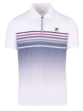 Fila Tennis Polo Diego (rec. Polyester) white/light grey men's