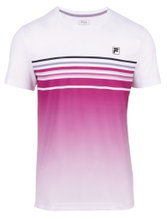 Fila Tennis T-shirt Miguel (recycled polyester) white/fuchsia men's