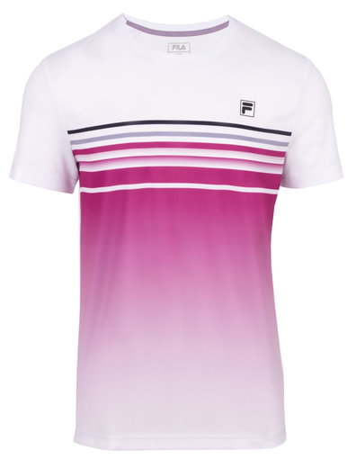 Fila Tennis T-shirt Miguel (recycled polyester) white/fuchsia men's