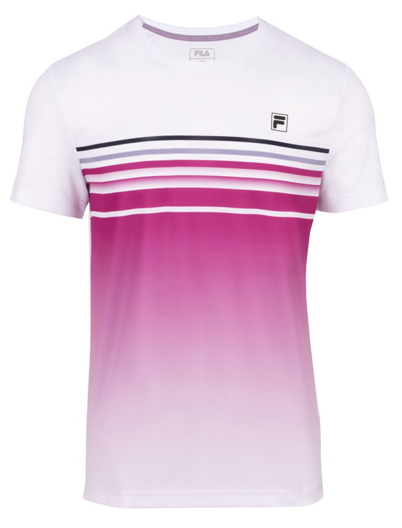 Fila Tennis-Tshirt Miguel (rec. Polyester) weiss/fuchsia Herren