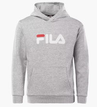 Fila Kapuzenpullover Sande Classic Logo Hoody (Baumwolle) hellgrau Kinder