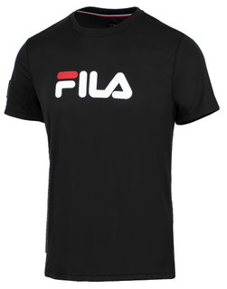 Fila Tennis-Tshirt Logo schwarz/weiss Herren