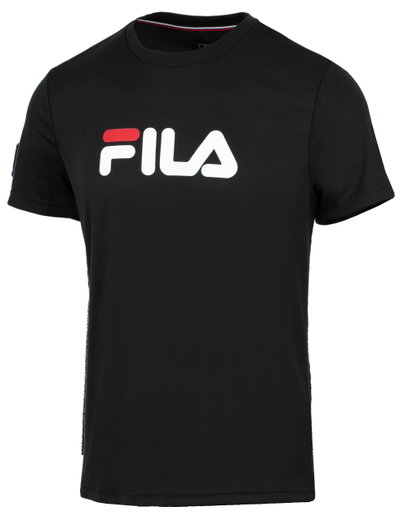 Fila Tennis-Tshirt Logo schwarz/weiss Herren
