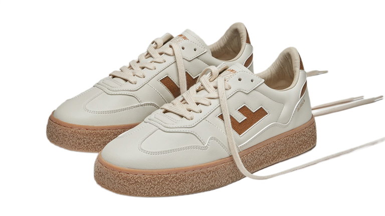 Flamingos Life Sneaker Burela Bold - cream white/camel brown