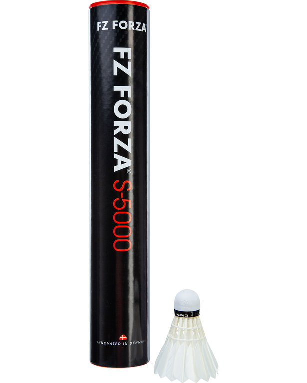 Forza Badmintonbälle S-5000 Naturfeder weiss Dose 12er
