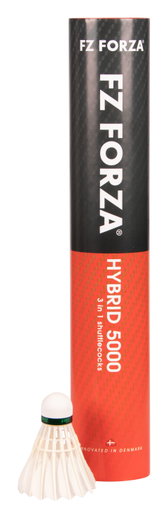 Forza Badmintonbälle Hybrid 5000 Naturfeder weiss Dose 12er