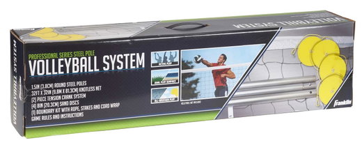 Franklin Volleyball-Set System (Netz, Linien, Stahlpfosten, Tragetasche)
