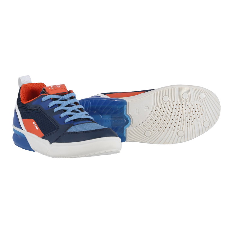 Geox Sneaker Grayjay blau/orange/weiss Kinder