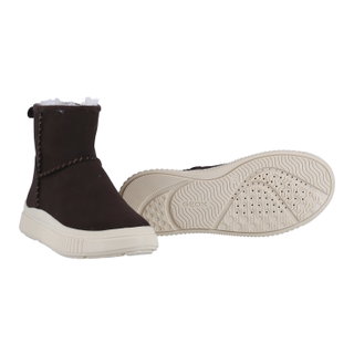 Geox Laquinny A Ankle Boots (Suede, warm lining) dark brown toddler girls