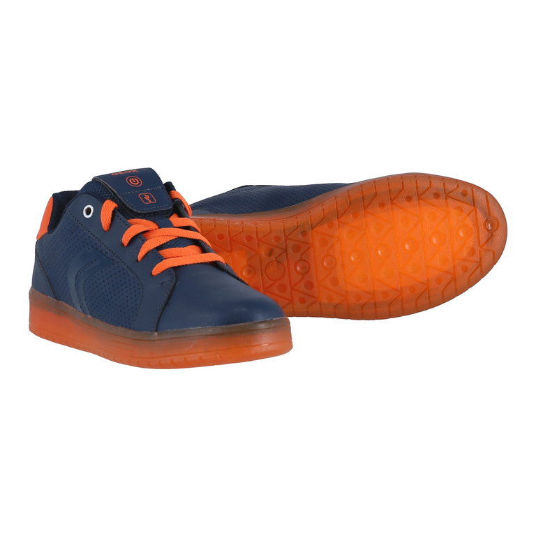 Geox sneakers Kommodor granatowo-pomarańczowe dla dzieci
