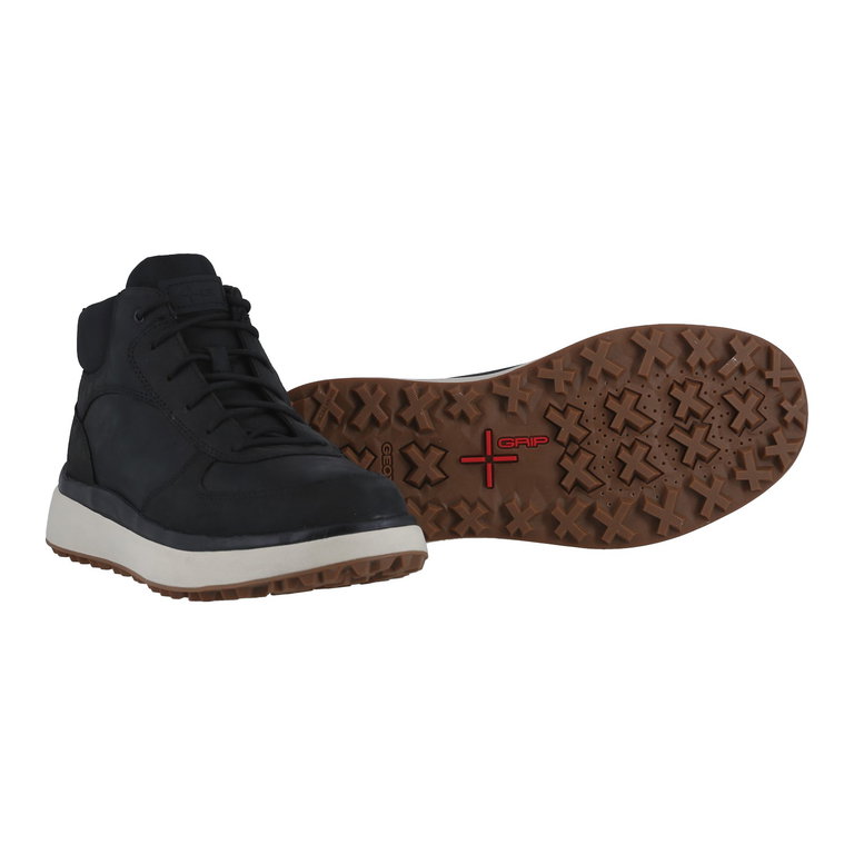 Geox Alltagschuhe Mid Granito + Grip (warm Innenfutter) schwarz Herren