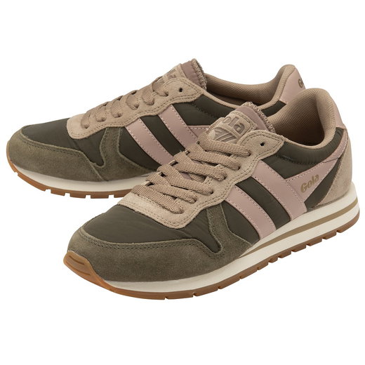 Gola Sneaker Daytona Chute khakigrün/cappuccinobraun/korallenrosa Damen