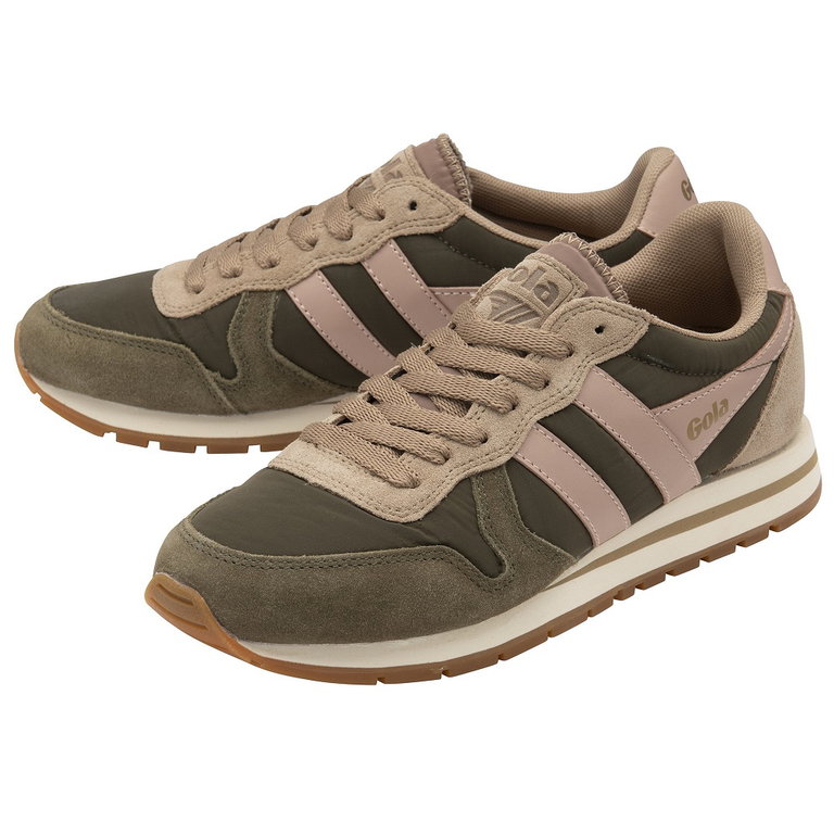 Gola Sneaker Daytona Chute khakigrün/cappuccinobraun/korallenrosa Damen