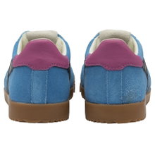 Gola Sneaker Elan 2025 (Wildleder,Schnürverschluss) hellblau/schwarz/fuchsiapink Kinder