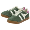 Gola Sneaker Elan 2025 (Wildleder,Schnürverschluss) immergrün/offweiss/fuchsiapink Kinder