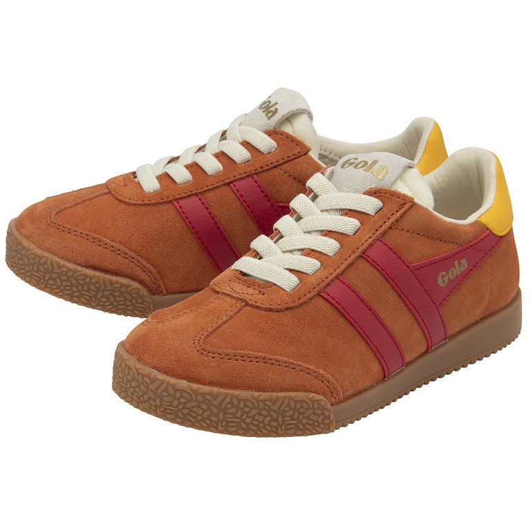 Gola Sneaker Elan 2025 (Suede, Lace-up) dark orange/red/sunny yellow children