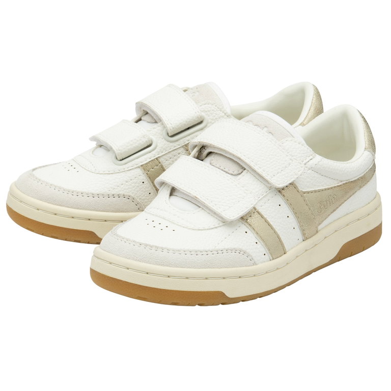 Gola Sneaker Falcon Mirror 2025 (PU, Velcro) white/gold children