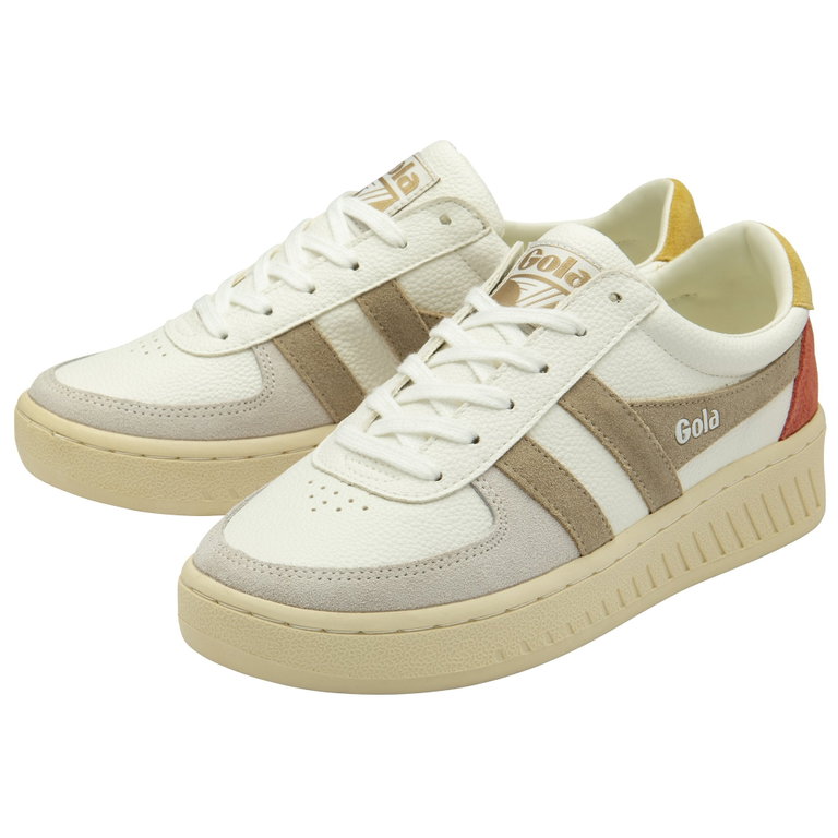 Gola Sneaker Grandslam Trident weiss/hellbraun/beige Damen
