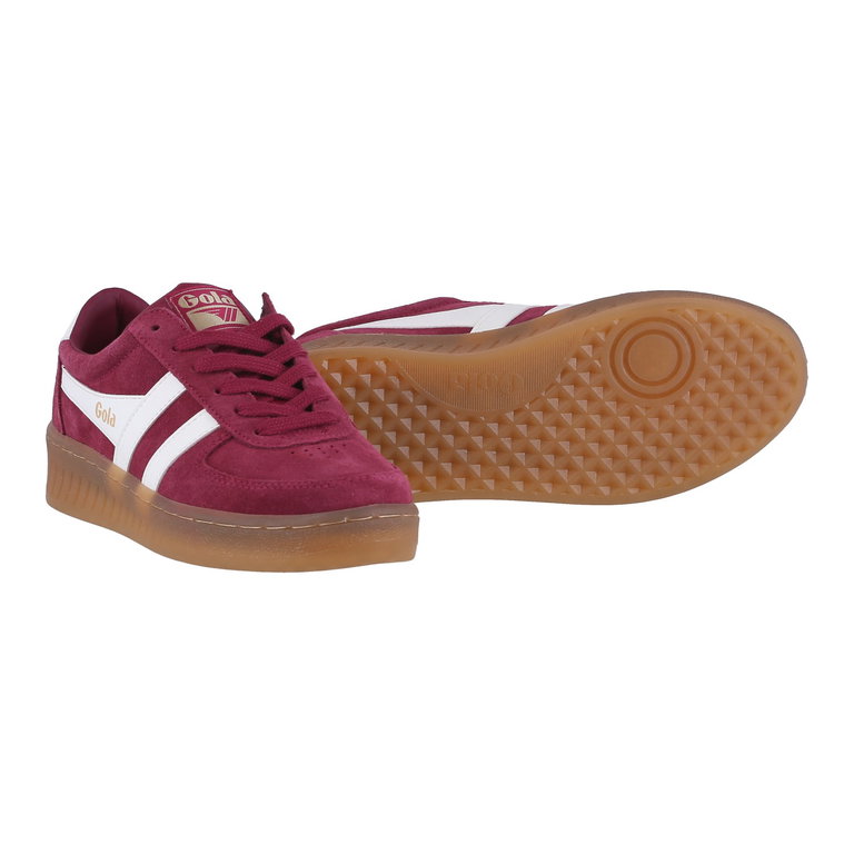 Gola Sneaker Grandslam Wildleder weinrot/weiss Damen