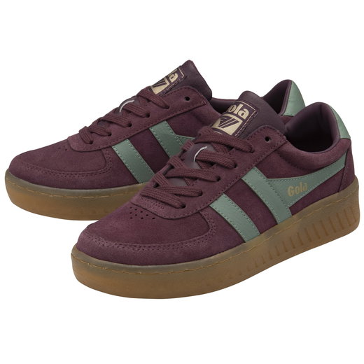 Gola Sneaker Grandslam Wildleder 2025 weinrot/grün Damen