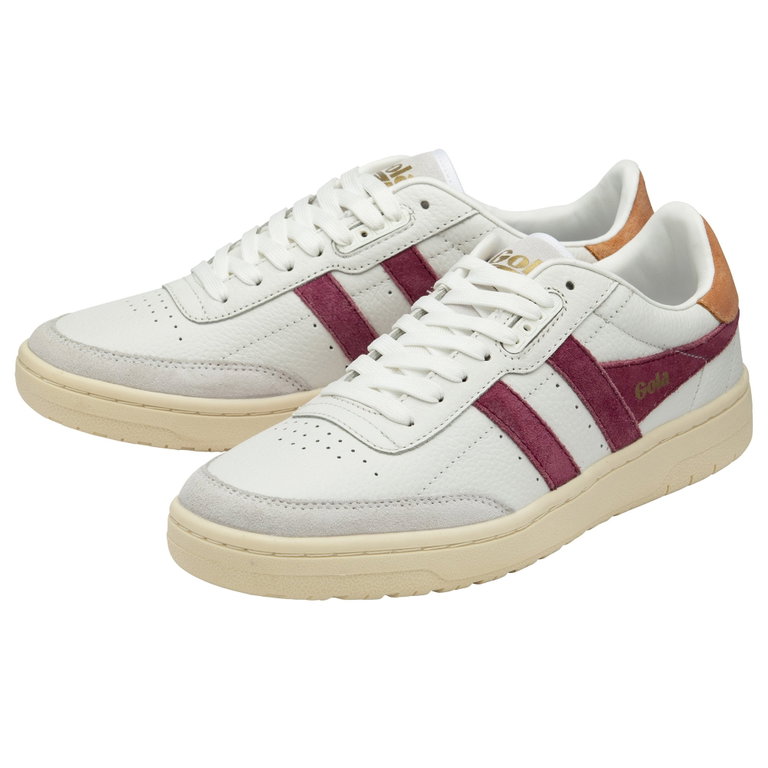 Gola Sneaker Falcon Leder weiss/magenta/terracottarot Damen