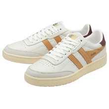 Gola Sneaker Falcon Leder weiss/orange/weinrot Damen