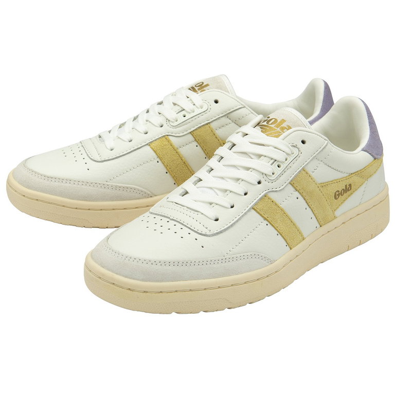 Gola Sneaker Falcon Leder weiss/gelb/lavendel Damen