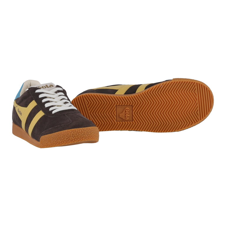 Gola Sneaker Elan 2025 mochabraun/gelb/ozeanblau Damen