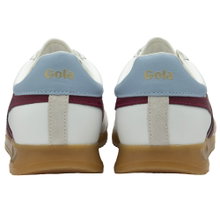 Gola Sneaker Torpedo Leder 2025 weiss/kirschrot/himmelblau Damen