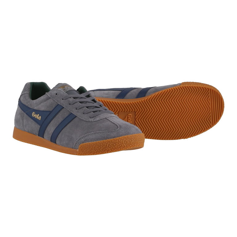 Gola Sneaker Harrier Suede-Leder aschegrau/navyblau/immergrün Herren