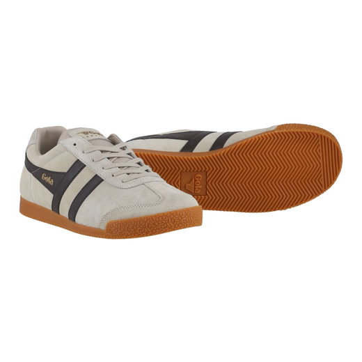 Gola Sneaker Harrier Suede-Leder hellgrau/dunkelbraun/hellgrau Herren