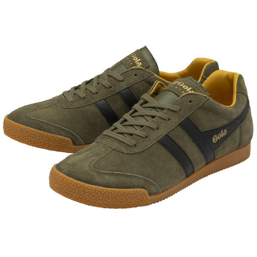 Gola Sneaker Harrier Suede-Leder khakigrün/schwarz/gelb Herren