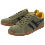 Gola Sneaker Equipe II Suede-Leder khakigrün/navyblau/gelb Herren