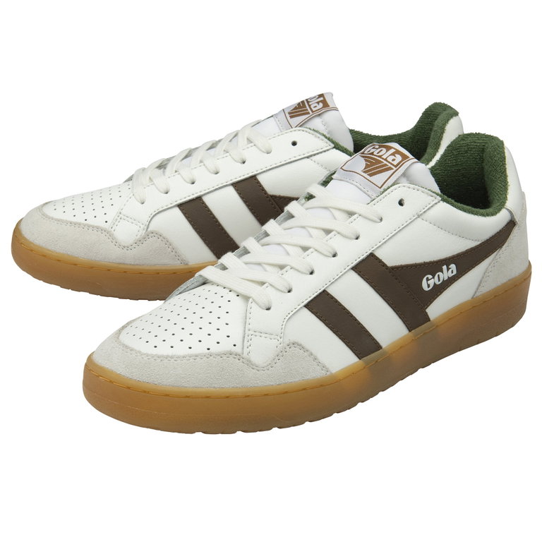 Gola Sneaker Eagle '86 weiss/dunkelbraun/immergrün Herren