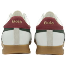 Gola Sneaker Torpedo Leder weiss/dunkelgrün/weinrot Herren