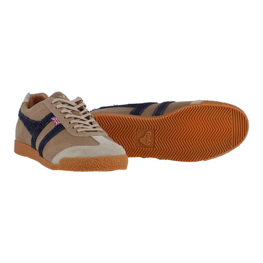 Gola Sneaker Harrier Suede-Leder Knightsbridge - Made in England - hellbraun/navyblau Herren