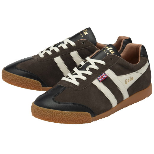 Gola Sneaker Harrier Oxford - Made in England - braun/schwarz/weiss Herren
