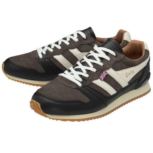 Gola Sneaker Trophy Oxford - Made in England - braun/schwarz/weiss Herren
