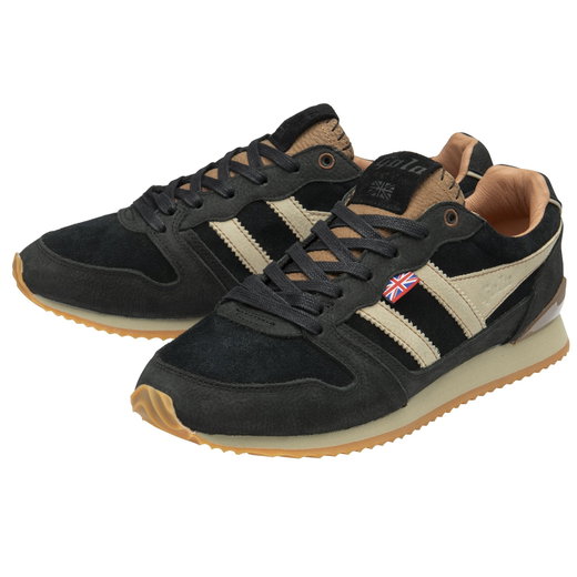Gola Sneaker Trophy Cambridge 2025 - Made in England - schwarz/hellbraun Herren