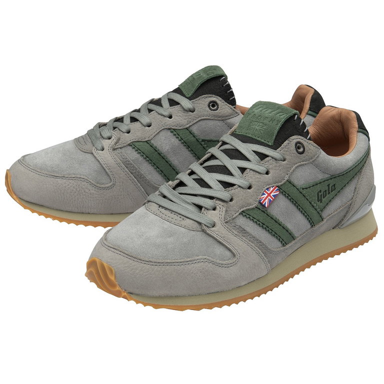 Gola Sneaker Trophy Cambridge 2025 - Made in England - zementgrau/immergrün Herren
