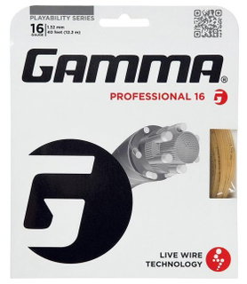 Gamma Sznur tenisowy Live Wire Professional (Touch+Ochrona ramion) naturalny 12m Zestaw