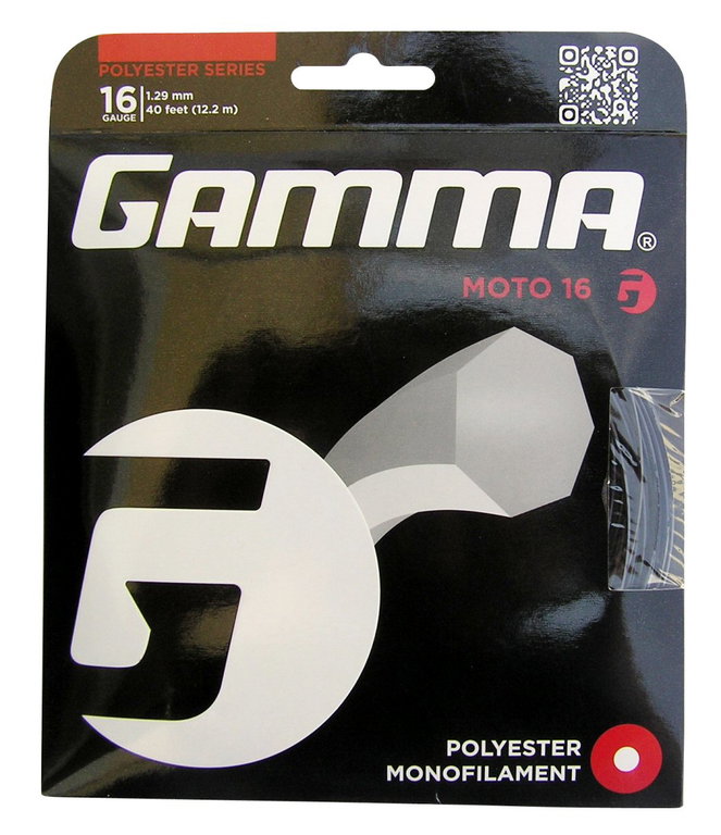 Gamma Tennis String Moto (Durability+Spin) black 12m Set