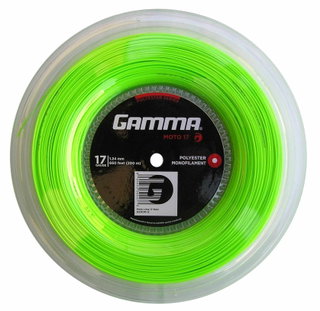 Gamma Tennissaite Moto (Haltbarkeit+Spin) limettegrün 200m Rolle