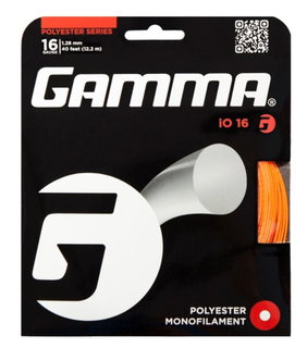 Gamma Sznur tenisowy iO (Trwałość+Moc) pomarańczowy 12m Zestaw