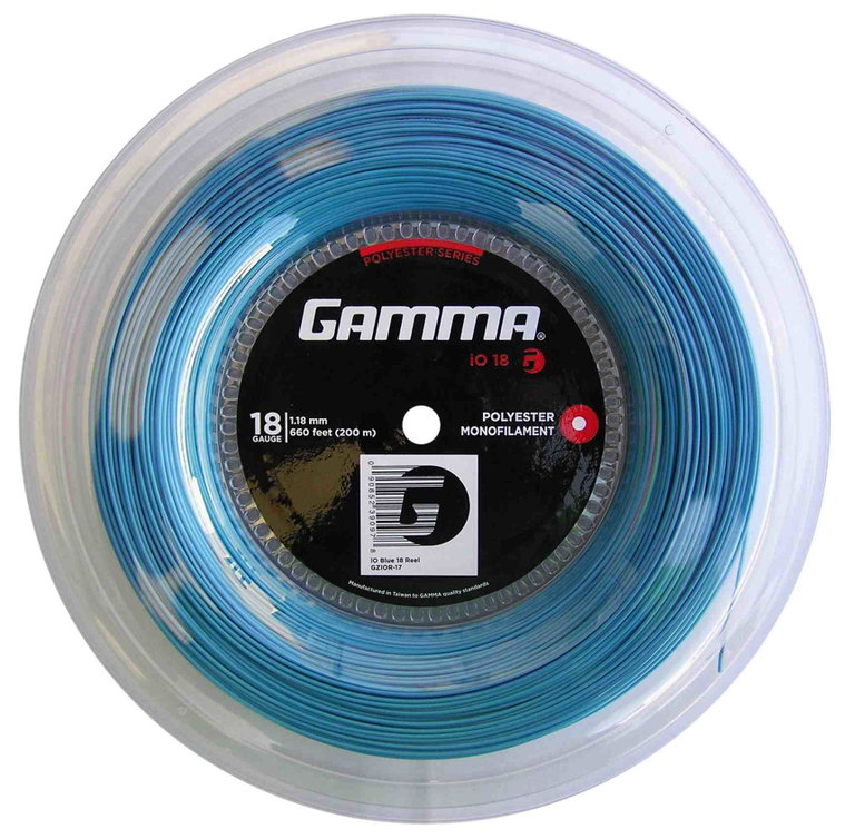 Gamma Tennissaite iO (Haltbarkeit+Power) blau 200m Rolle